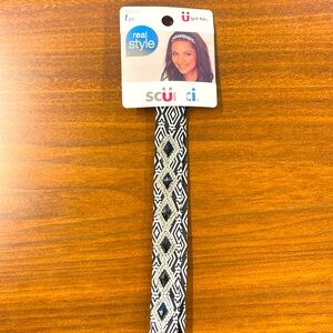 Rhinestone, black and white headband